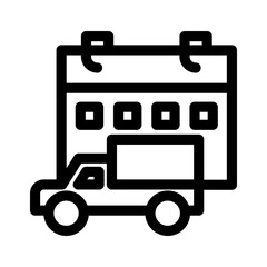delivery schedule icon or logo isolated sign symbol vector illustration - high quality black style vector icons