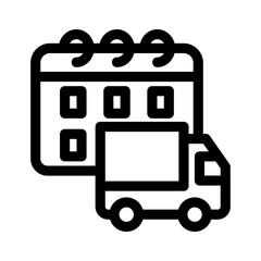 delivery schedule icon or logo isolated sign symbol vector illustration - high quality black style vector icons