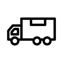 delivery truck icon or logo isolated sign symbol vector illustration - high quality black style vector icons