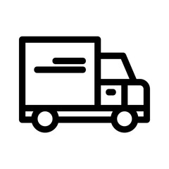 delivery truck icon or logo isolated sign symbol vector illustration - high quality black style vector icons