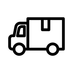 delivery truck icon or logo isolated sign symbol vector illustration - high quality black style vector icons