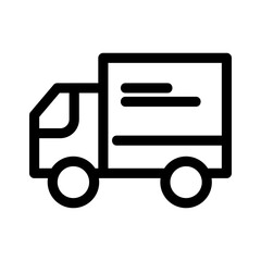delivery truck icon or logo isolated sign symbol vector illustration - high quality black style vector icons