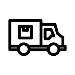 delivery truck icon or logo isolated sign symbol vector illustration - high quality black style vector icons