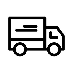 delivery truck icon or logo isolated sign symbol vector illustration - high quality black style vector icons