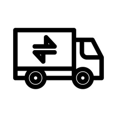delivery truck icon or logo isolated sign symbol vector illustration - high quality black style vector icons