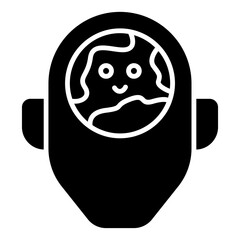 earth on the head icon