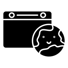 calendar earth day icon