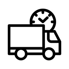 fast delivery icon or logo isolated sign symbol vector illustration - high quality black style vector icons