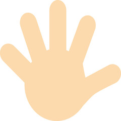 Obraz premium Open palm with splayed fingers greeting gesture