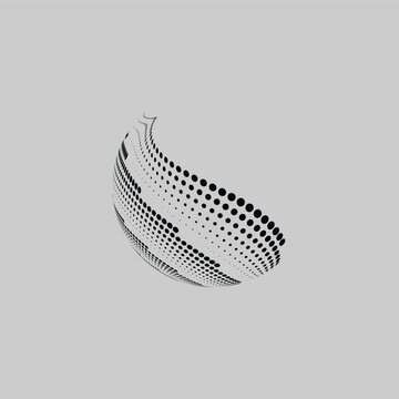 Abstract black halftone background vector image