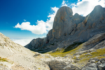 Urriellu peak (Naranjo de Bulnes) in Picos de Europa National Park, Spain