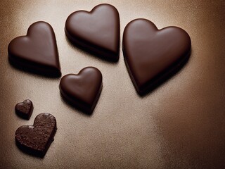 heart shaped chocolate candies