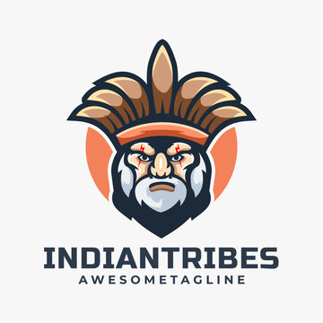 Indian Tribes mascot logo design