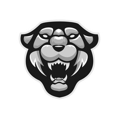 Tiger silhouette mascot logo design
