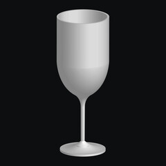 3d wine glass