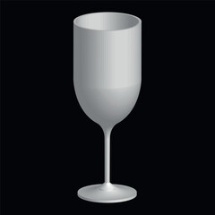 3d wine glass