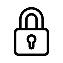 lock icon or logo isolated sign symbol vector illustration - high quality black style vector icons