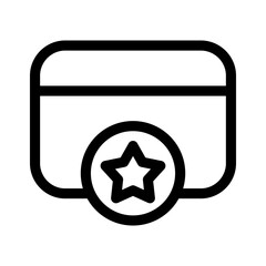 loyalty card icon or logo isolated sign symbol vector illustration - high quality black style vector icons