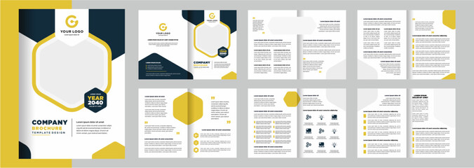 Minimalist business proposal or company profile corporate brochure layout design template