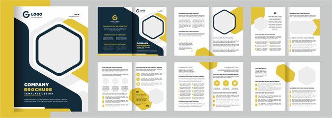 Minimalist business proposal or company profile corporate brochure layout design template