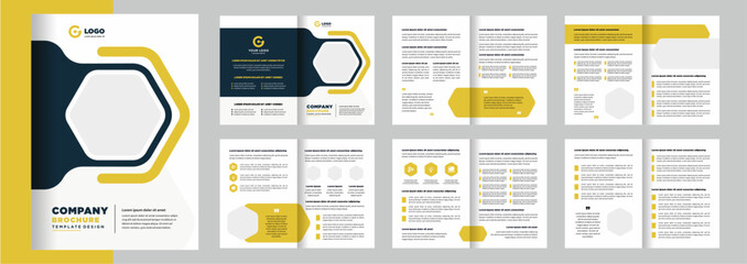 Minimalist business proposal or company profile corporate brochure layout design template