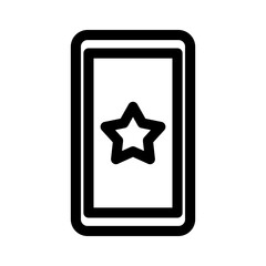 mobile app rating icon or logo isolated sign symbol vector illustration - high quality black style vector icons