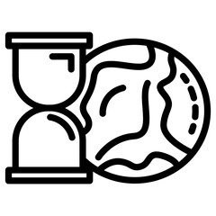 earth hourglass icon
