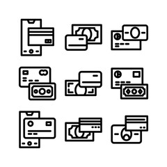 payment method icon or logo isolated sign symbol vector illustration - high quality black style vector icons