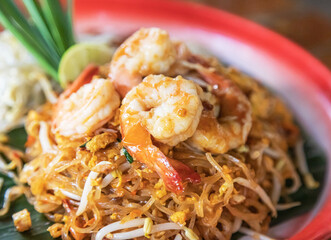 Shrimp Pad Thai  fried noodle Thai style