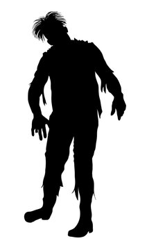 recommend clip art: zombie silhouette halloween