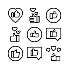 please like icon or logo isolated sign symbol vector illustration - high quality black style vector icons