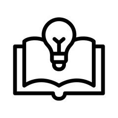 knowledge line icon illustration vector graphic