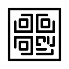 qr code icon or logo isolated sign symbol vector illustration - high quality black style vector icons