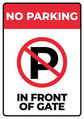 No parking sign board printable vector