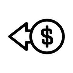 refund icon or logo isolated sign symbol vector illustration - high quality black style vector icons