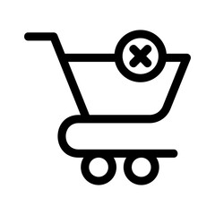 remove from cart icon or logo isolated sign symbol vector illustration - high quality black style vector icons