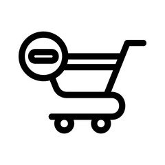 remove from cart icon or logo isolated sign symbol vector illustration - high quality black style vector icons