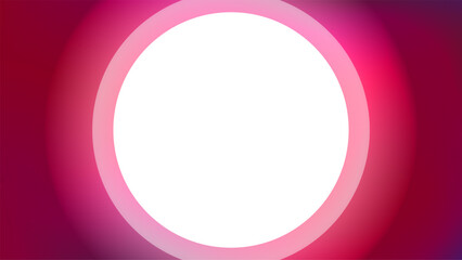 Abstract viva magenta color vector banner. Blurred saturated red pink gradient background. Bright fuchsia smooth spots. Liquid stains with a circle for your text. Vector stock backdrop illustration