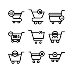 remove from cart icon or logo isolated sign symbol vector illustration - high quality black style vector icons