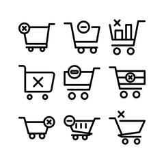 remove from cart icon or logo isolated sign symbol vector illustration - high quality black style vector icons