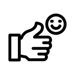 satisfaction icon or logo isolated sign symbol vector illustration - high quality black style vector icons