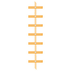 Vector image of a wooden staircase. The concept of construction, repair and other works. A design element.