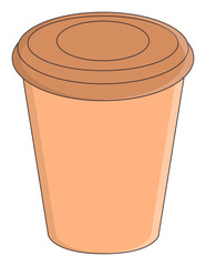 Coffee drink cup sticker