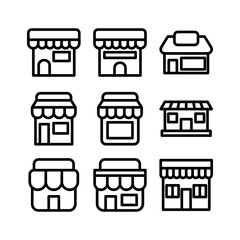 store icon or logo isolated sign symbol vector illustration - high quality black style vector icons