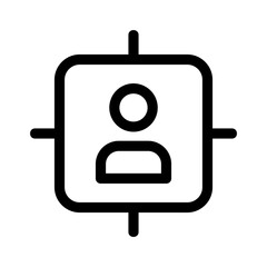 Obraz premium target user icon or logo isolated sign symbol vector illustration - high quality black style vector icons