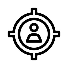target user icon or logo isolated sign symbol vector illustration - high quality black style vector icons