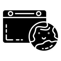 calendar earth day icon