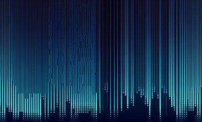 Dark Blue Glitch Gradient Background, Generative AI