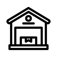 warehouse icon or logo isolated sign symbol vector illustration - high quality black style vector icons