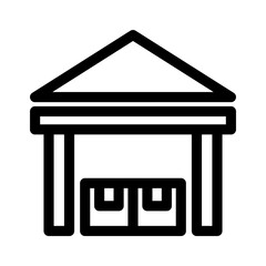 warehouse icon or logo isolated sign symbol vector illustration - high quality black style vector icons